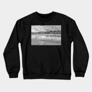 East the Water, Bideford, Devon, Monochrome Crewneck Sweatshirt